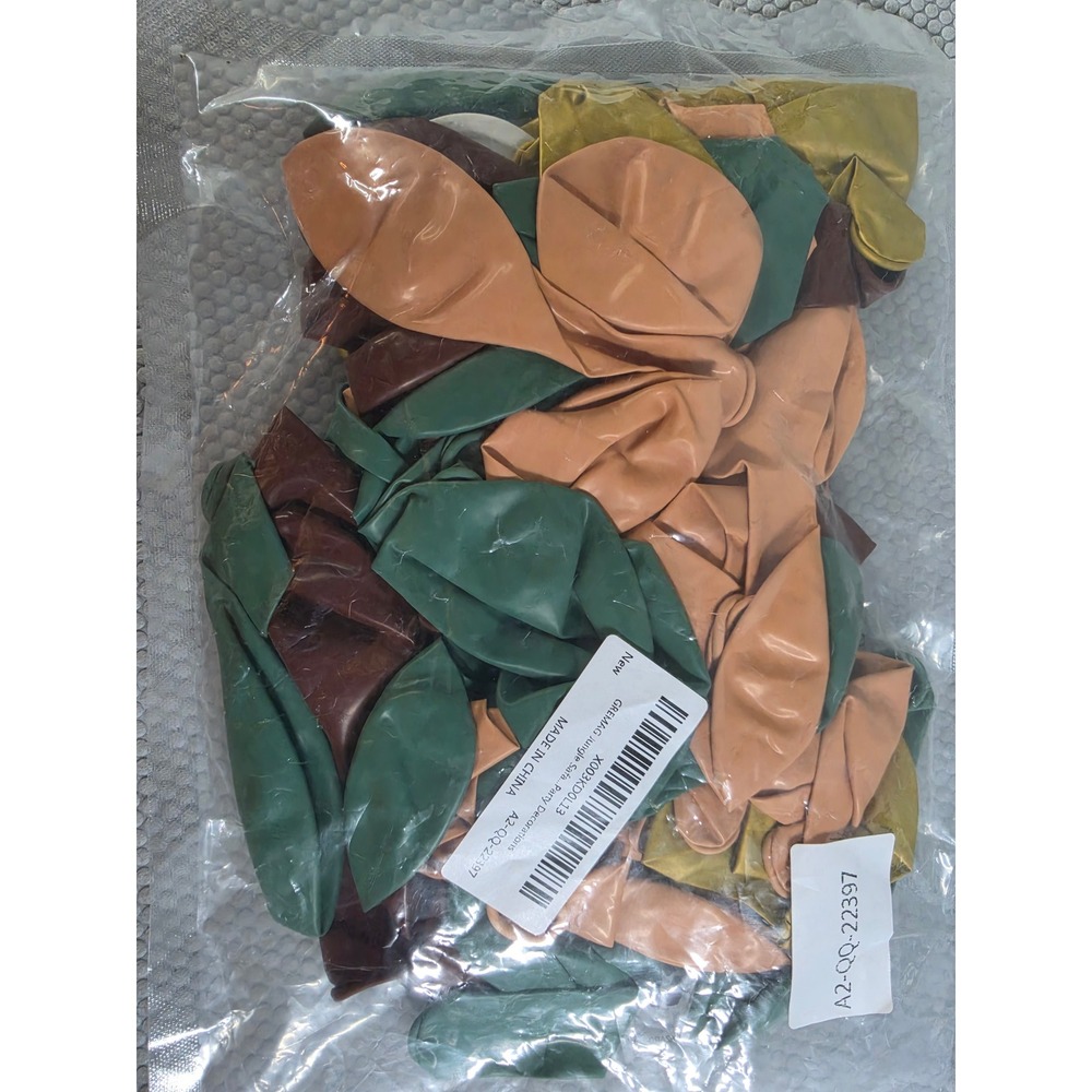 60 pc Jungle Safari Party Decorations Earth Tone Latex Balloon Kit X003KD0L13